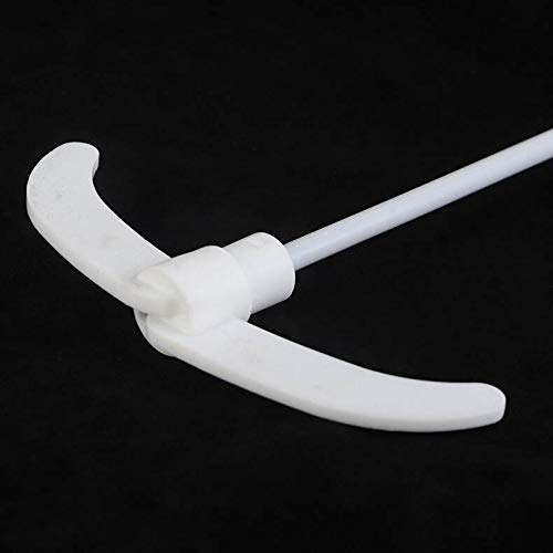 (400MM) / 15.7 Inches PTFE Coated Stainless Steel Electric Overhead Stirrer Mixer Shaft w/Foldable Paddle Blade Stirring Rod Lab Utensils Supplies (7mm Diameter)
