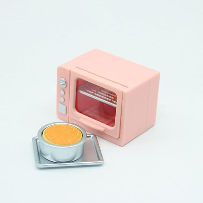 Vicasky Mini Kitchen Dollhouse Accessories Set: 1:12 Scale Oven Coffee Maker Blender Juicer Cheese Cake & Egg Cooker for Dollhouse Kitchen Decor Pretend Play for Kid Toddler Microwave Breakfast