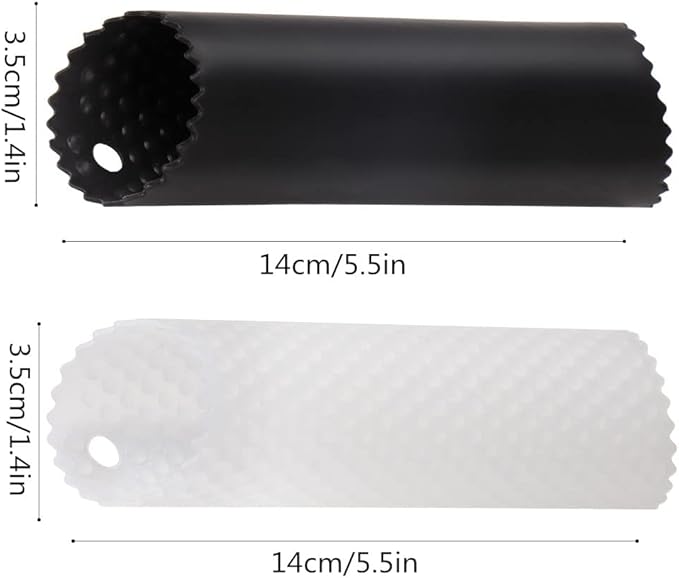 Sinnsally Garlic Peeler Skin Remover Roller,Easy Quick to Peeled Garlic Cloves with Silicone Tube Roller Garlic Peeling Kitchen Tool (Black,Clear)