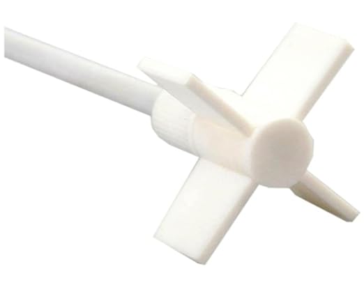 SCILOGEX Lab Cross Stirrer – PTFE Coated, 300mm Shaft 6mm Diameter 65mm Impeller – Durable Overhead Stirring Rod for Laboratory Liquid Mixing & Blending - 2 Pack