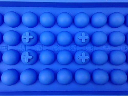 Mydio Mini Ice Ball Molds DIY Molds Tool for Candy pudding jelly milk juice Chocolate mold or Cocktails & whiskey particles (2 pack, Blue)