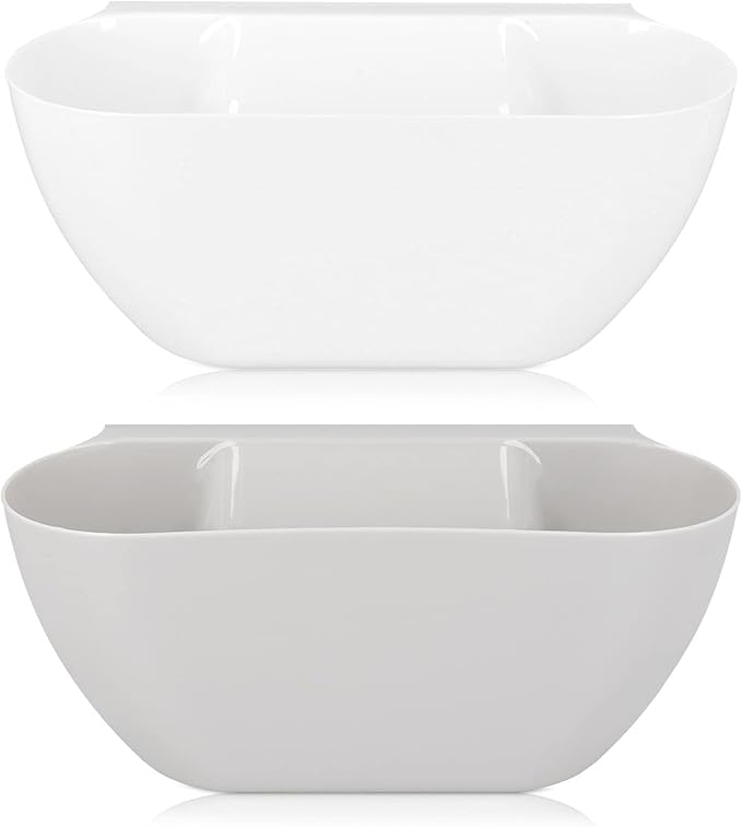 Navaris Hanging Kitchen Waste Bins Set of 2 - Garbage for Food Scraps and Compost - Small Trash Can for Counter or RV, Dustbin
