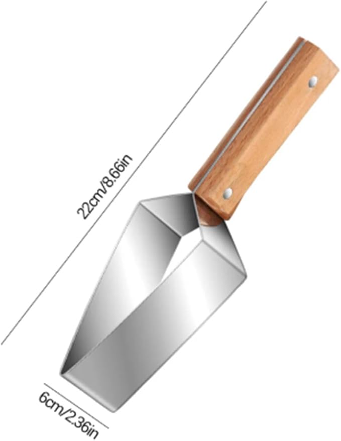 Stainless Steel Watermelon Slicer, Triangle Watermelon Cutter, Watermelon Slicer Cutter Tool, Stainless Steel Watermelon Cutter With Wooden Handle, Fruit Cutter For Cantaloupe, Honeydew, Apples (1PCS)