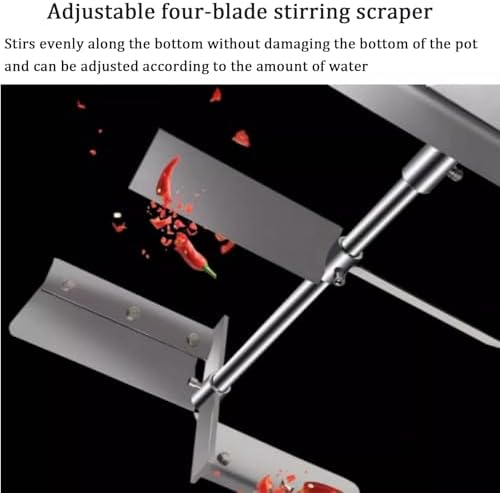 Electric Automatic Pot Stirrer Mixer - Adjustable Speed 4-Blade Scraper for Cooking, 20L/50L/90L Capacity, Portable Jam & Food Mixer for Commercial Use