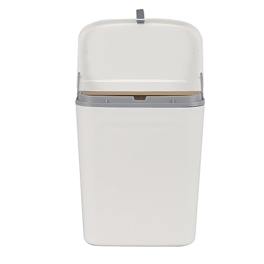 Zopnny Hanging Trash Can, 3.2 Gallon/12L Small Waste Bin with Lid for Kitchen Cabinet Door, Under Sink & Wall Mount Compost Bin, Food Waste Bin with Lid, 1 Pack White