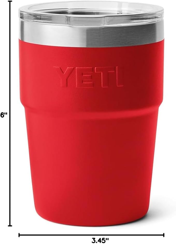 YETI Rambler 16 oz Stackable Tumbler, Vacuum Insulated, Stainless Steel with MagSlider Lid | Stackable, Stackable, Vacuum Insulated, MagSlider Lid, MagSlider Lid, Vacuum Insulated