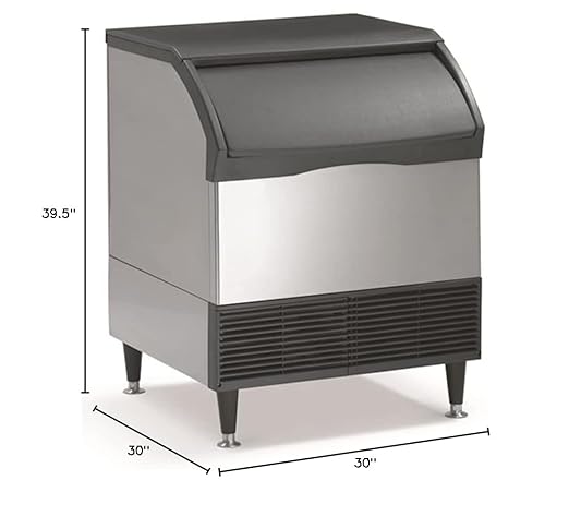 Scotsman CU3030SA-1 30" Prodigy Plus Air-Cooled Cube Undercounter Ice Maker Machine with 110 lb. Storage Capacity, 313 lbs/Day, 115v, NSF