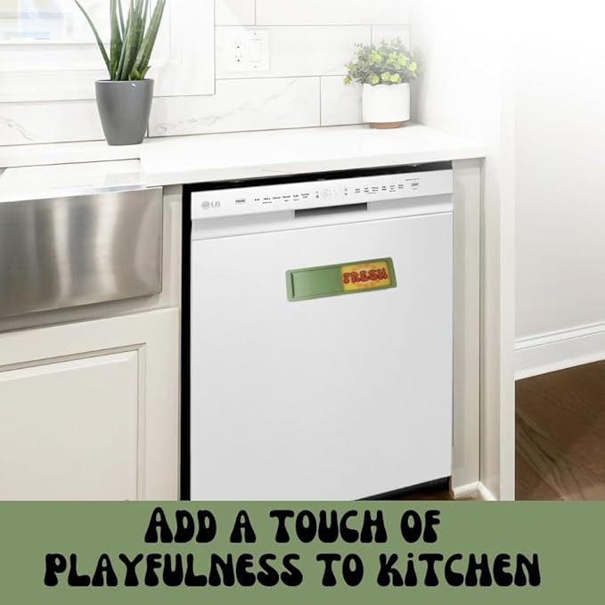 Funny Kitchen Gadgets Clean and Dirty Sign for Dishwasher, Retro Kitchen Accessories, Funny Clean Dirty Magnet for Dishwasher Clean Dirty Sign, Mid Century Modern Kitchen, Gadgets for Kitchen (Funky)