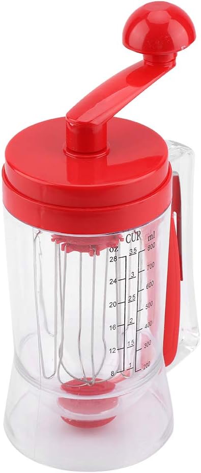 Kitchen Manual Pancake Batter Dispenser, ABS Material, 8.5x4.4x6.7 Inch, with Measuring Label