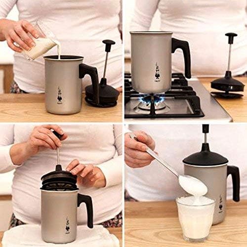 Bialetti 00AGR394 Tutto Crema Milk Frother, Black