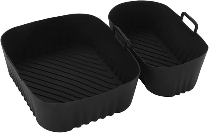Air Fryer Silicone Liner for Philips Dual Basket Air Fryer 3000 Series 6L/3L,2-Pack Reusable Dual Airfryer Liners Accessories for Philips 9L 2-Drawer NA350/00