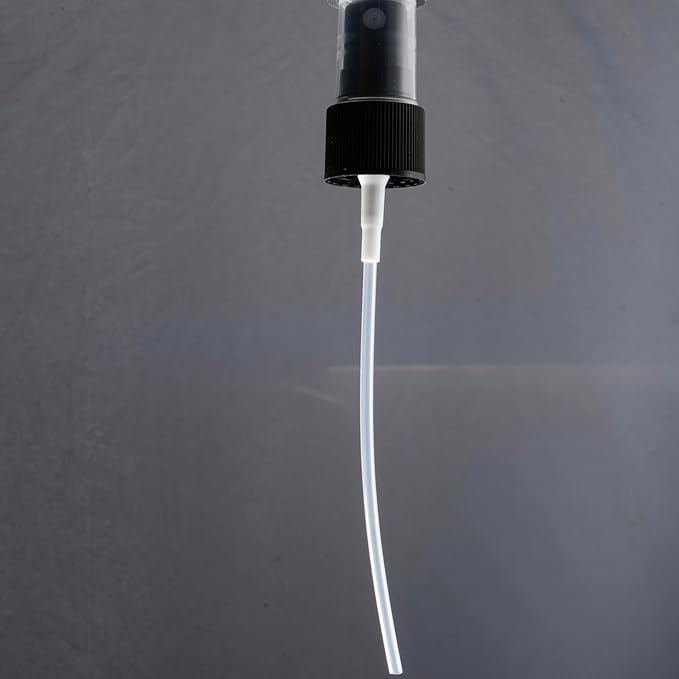SEVENHEAD 50ml Plastic Essential Oil Spray Bottle 1.7OZ Three Color - Clear, White, Amber, Small Spray Bottle with Plastic Sprayer - Set of 3