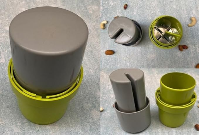 E-COSMOS® Dry Fruit Cutter and Slicer with Stainless Steel Blade, Manual Nut Grinder for Almonds, Cashews, Pista & Chocolate, Kitchen Chopping Tool (Multicolor, Pack of 1)