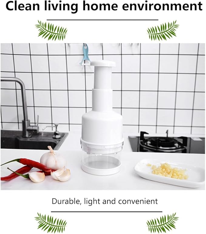 Onion Chopper Vegetable Chopper,Garlic Chopper Garlic Slicer,Push-Press Hand Handheld Veggie Choppers For Onions Garlic Herbs Parsley Chili Nuts Grinder
