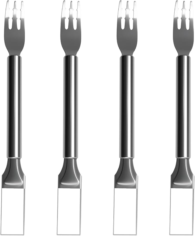 4 Pcs Watermelon Fork Slicer Cutter Upgraded Non‑Slip for Parties Camping Kitchen Tool, Perfect for Family Gatherings Summer Fun Fruit Cutting and Serving