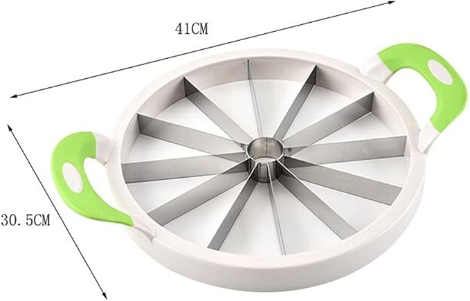 Large Watermelon Slicer Cutter Comfort Silicone Handle Watermelon Slicer Creative Melon Cutter Knife Cutting Tools(11INCH)