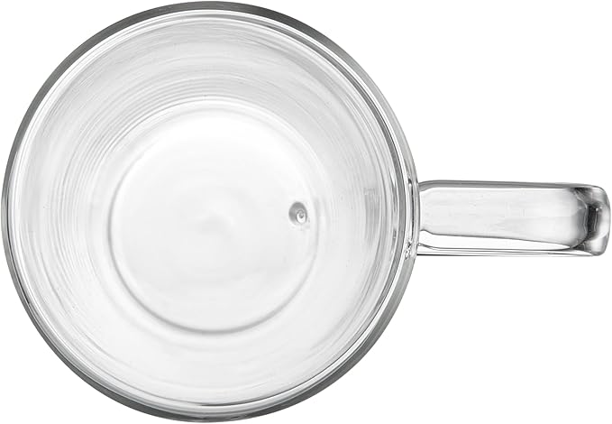Restaurantware Glass Espresso Cups 5 Count 12 Ounces Borosilicate Double Wall Glass Coffee Mugs Insulated Clear Tea Drinkware for Hot or Cold Beverages
