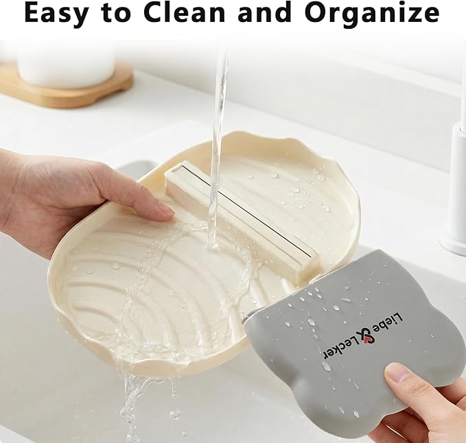 Liebe&Lecker Spoon Rest with Lid Holder, Spoon Rest for Stove Top and Kitchen Counter, Heat-Resistant Pot Lid Holder,Kitchen Gadgets Accessories for Cooking