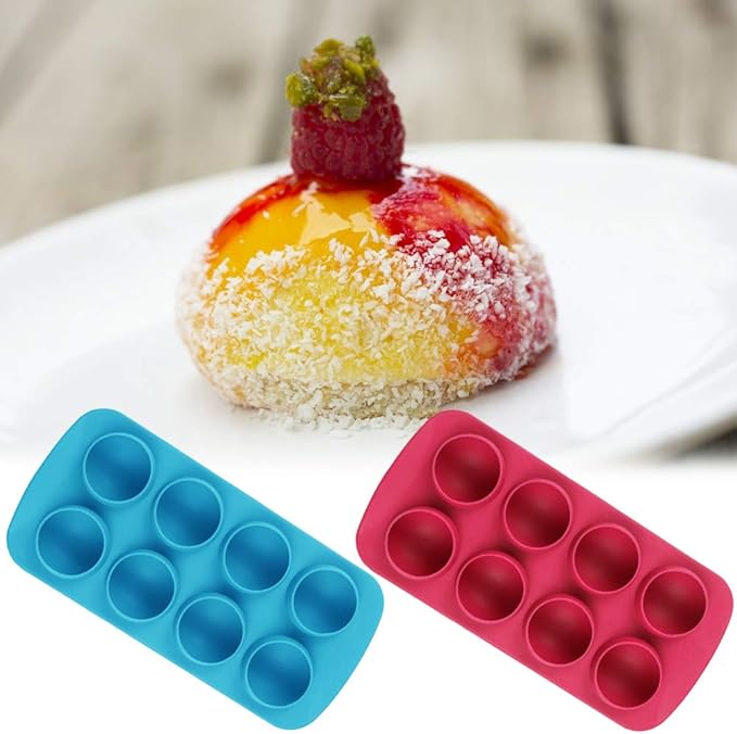 Set of 3, Silicone Chocolate Candy Molds, findTop Round Sphere Baking Molds for Cordial Truffle, Jello Pudding Ball Ice Cube Peanut Butter