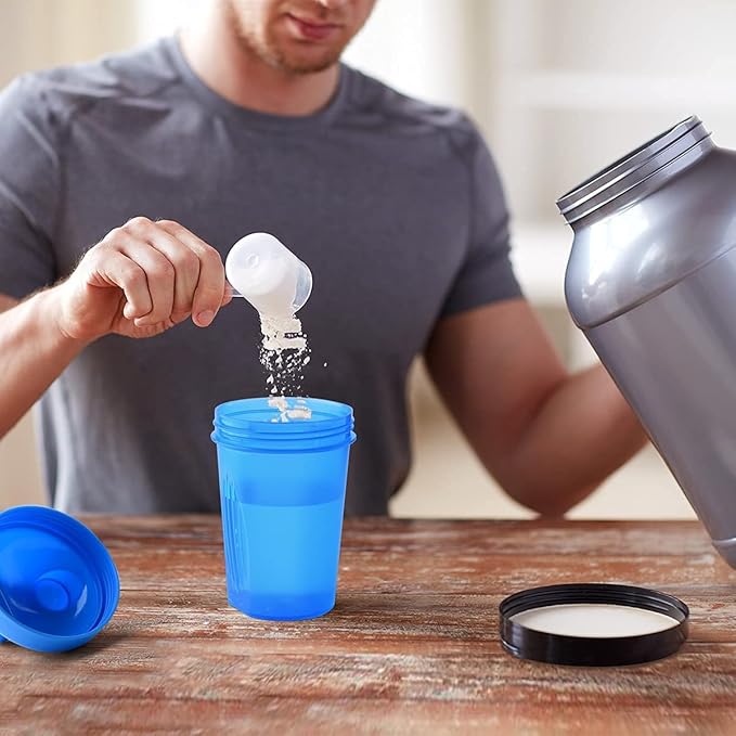 Shaker Bottle Protein Shakes and 16-Ounce/400ML Shakers Bottles with Whisk Balls,Non-BPA plastic (Orange+Green(2PCS))