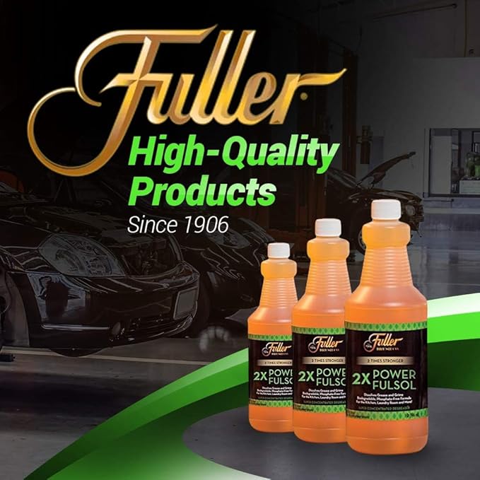 Fuller Brush 2X Power Fulsol Degreaser – Removes Grease, Oil, Grime & Stains – All Purpose Oil, Grease & Grime Cleaner For Bike, Automotive, Grill, Bathroom & Kitchen – Makes 30 Gallons (Pack of 1)