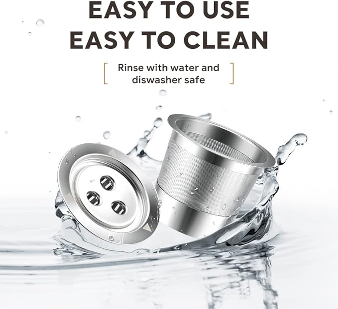 Stainless Steel Reusable Ninja K Cups Pods Compatible with Ninja CFP201 CFP301 Dual Brew Pro Machine 3 Hole Refillable Coffee Pods Permanent K Cups Filters Coffee Accessories