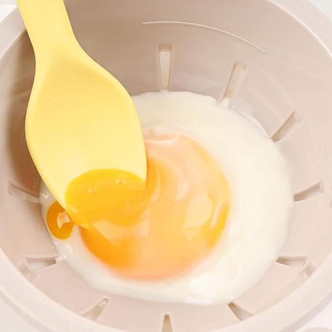 Japanese Microwave Egg Cooker - Perfect for Eggs Benedict - Easy Soft-Boiled Egg Maker - Microwave Egg Poacher - Ideal for Topping Dishes - Single Egg Use - Made in Japan
