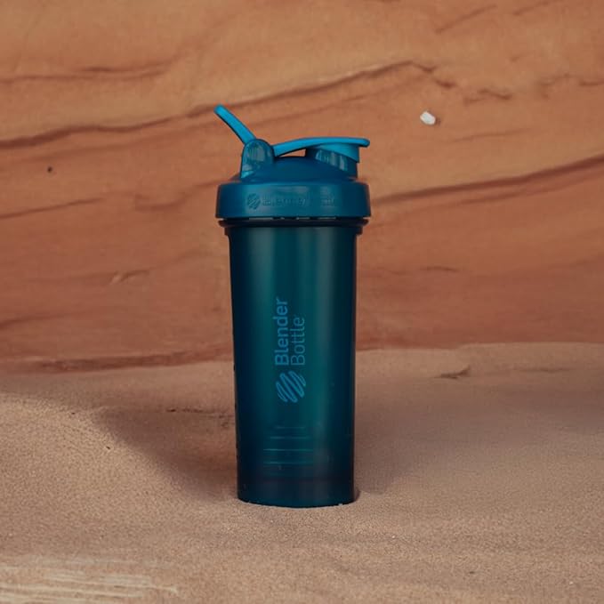 BlenderBottle Classic V2 Shaker Bottle Perfect for Protein Shakes and Pre Workout, 45-Ounce, Ocean Blue
