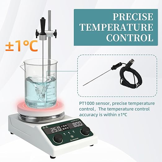 LHS-300PRO Magnetic Stirrer Hot Plate with Probe - 5L Capacity, 300°C, 100-1500 RPM, 5.5" Hotplate