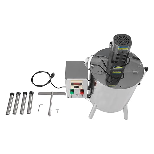 120W 110V Heated Mixing Tank, Stainless Steel Heating Stirring Pot with Stirrer & Temperature Control, for Lipstick Filling, Candle Making, Melting Shoe Polish Ointment Petroleum Jelly (30L)