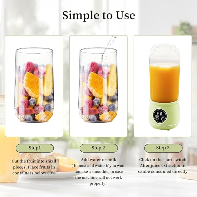 Portable Blender, 20oz Small Blender for Smoothies, Personal Juice Mixer with 10 Sharp Blade, Mini Shaker for Shakes and Smoothies, Smoothie Maker with Extra Lid for Travel, Office, Gym, Home