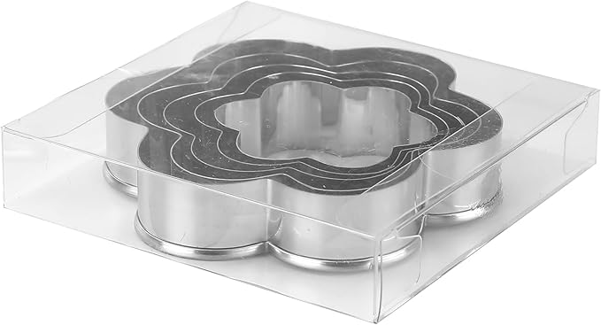 Flower Cookie Cutters Set of 5 โ Stainless Steel Sandwich Cutters & Biscuit Molds for Kids โ Sturdy for Cookies, Sandwiches, Cake, Fruit โ Sizes 2.05"-3.74" โ No Sharp Edges