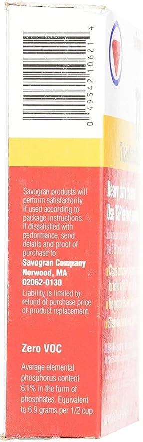 Savogran 10621 Trisodium Phosphate (TSP) 1LB (16oz) - 2 Pack