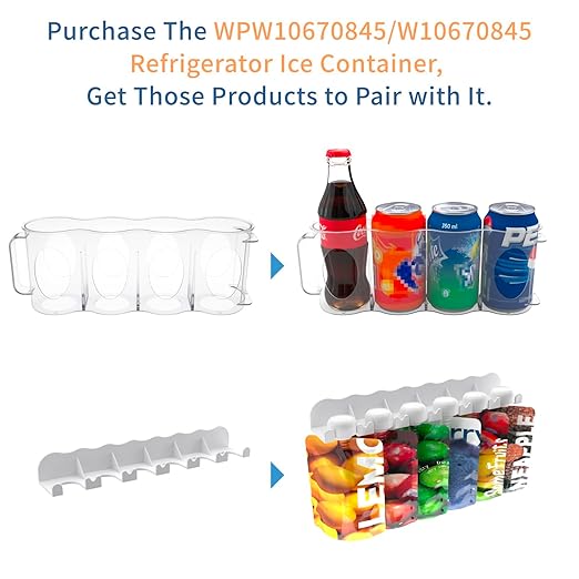 Upgraded W10670845 WPW10670845 ice Maker Replacement Compatible with Whirl-Pool Ken-More AMA-na Refrigerator Parts PS11757044 Fits for AP6023698 Whirlpool Ice Bucket Replacement