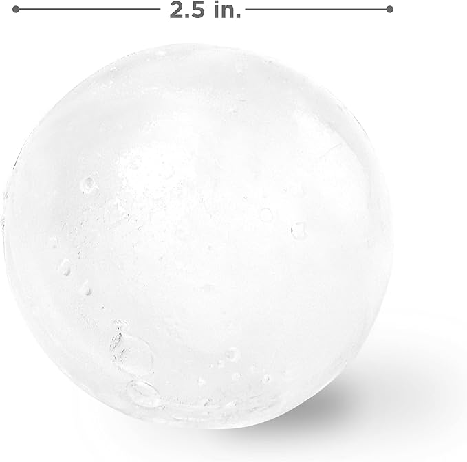 ZOKU Set of 4 Silicone Ice Sphere Molds, Stackable 2.5-Inch Ice Ball Makers, Keep Drinks Colder Longer with Less Dilution, Easy-Release, Black