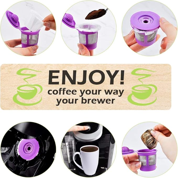 CAPMESSO Disposable Coffee Paper Filters, 200 Count Keurg Cup Coffee Filters Compatible with Keurg Brewers Reusable Single Serve 1.0 and 2.0 Coffee Maker (200 Count, White)