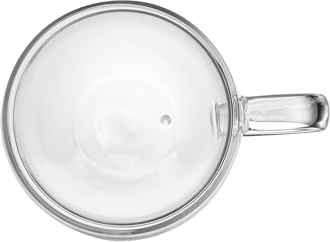 Restaurantware Coffee Cup 12 Pack of 5 oz Insulated Double-Wall with Handle Glass Borosilicate Coffee Cup Espresso Shot Dishwasher Safe For Hot Drinks