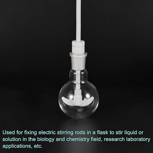 MECCANIXITY PTFE Electric Stirring Rod 300mm Length Overhead Stirrer Mixer Shaft with Foldable Paddle for Lab