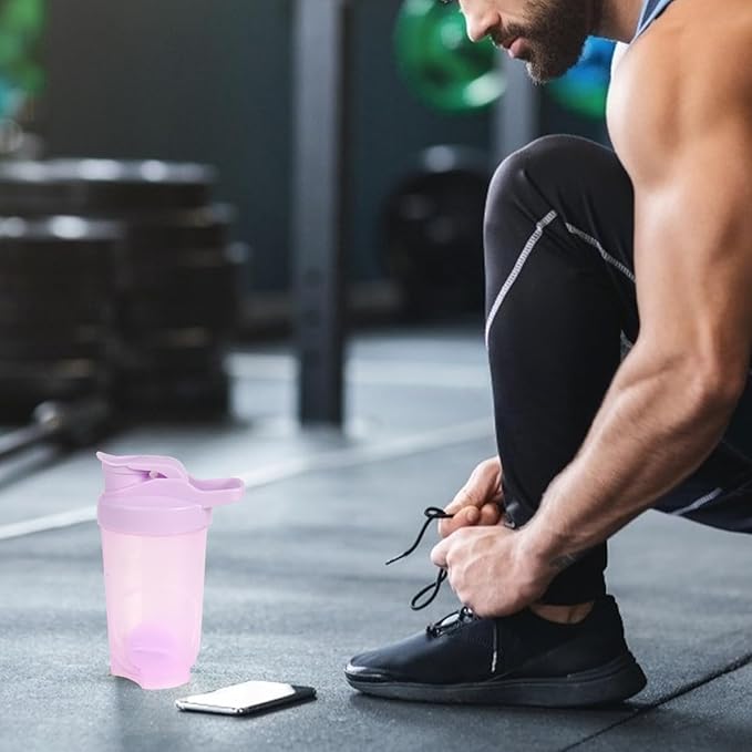 D.Y.A 16oz Shaker Bottle,Leak Proof Sports Shaker Cups for Protein Shakes,Shaker Bottle for Pre Workout and Travel To Go,BPA Free & Easy Clean Protein Shaker Bottle,Purple