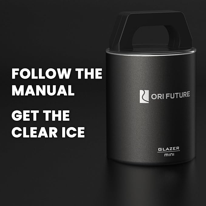 GLAZER mini, Clear Ice Cube Mold, Ice Cube Maker for Whiskey