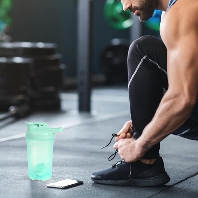 D.Y.A 16oz Shaker Bottle, Leak Proof Sports Shaker for Protein Shakes, Pre Workout & Travel, BPA Free, Green, 16oz/500ml