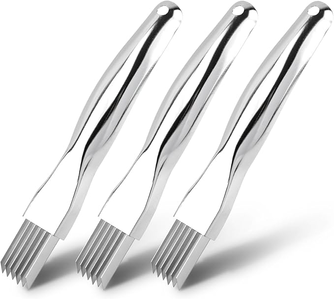 Vegetable Shredder,Scallion Shredder,Multifunctional Vegetable Green Onion Cutter,Kitchen Green Onion Slicer Sharp Scallion Shredding Cutter Shred Knife(3pcs)
