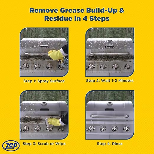 Zep Fast 505 Cleaner and Degreaser - 32 oz (Case of 2) ECZU505322 - Fast Acting, Removes Oil, Grease, and Dirt from Tools, Decks, Grills, Plastic, and Even Grease-Stained Laundry