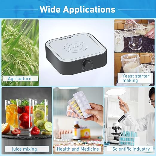 3000rpm Magnetic Stirrer Mixer with 7pcs Stir Bar Set, Brushless DC Motor Max 3000ml Electric Magnetic Stir Plate Mixer (No Heating)