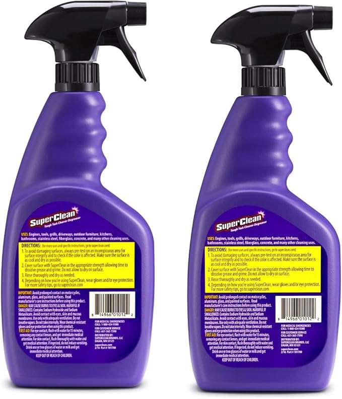 SuperClean 312203 All Purpose Tough Task Cleaner Degreaser (64oz), 64 fl. oz, 2 Pack