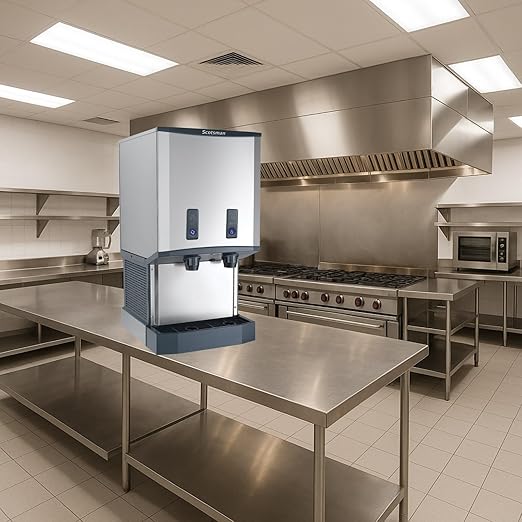Scotsman HID540AB-1 Meridian Push-Button Countertop Nugget Ice & Water Dispenser, Air Cooled - Up to 500 lb. Production, 40 lb. Storage