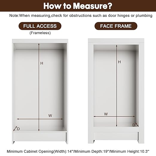 Pull Out Trash Can Under Cabinet with Soft-Close Slides, Heavy Duty Under Sink Trash Can Kit for Kitchen, Garbage Can Not Included, Requires Minimum Cabinets Opening 14" W X 19" D