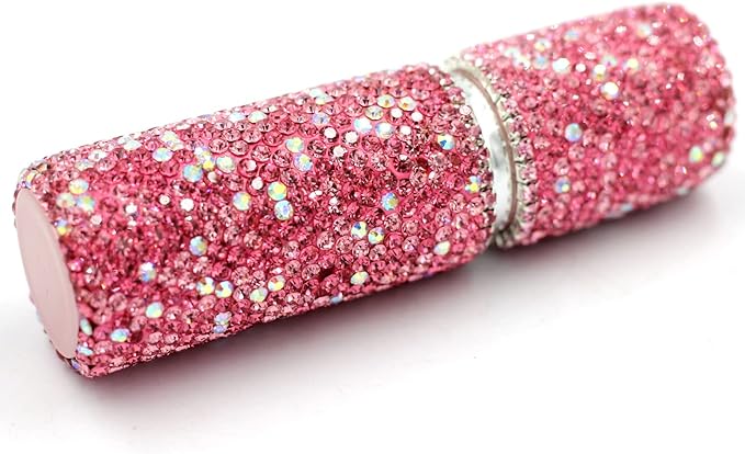 Rhinestone Empty Portable spray bottle, cosmetic Perfume spray bottle essential oil bottle glass perfume bottle 10ML (Pink)