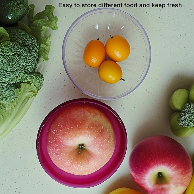 Reusable Onion & Tomato Storage Containers - Freshness Saver Keepers with Transparent lid Organizer for Fridge, Onion Holder Storage Onions Keeper for Refrigerator, Fruit Storages Box