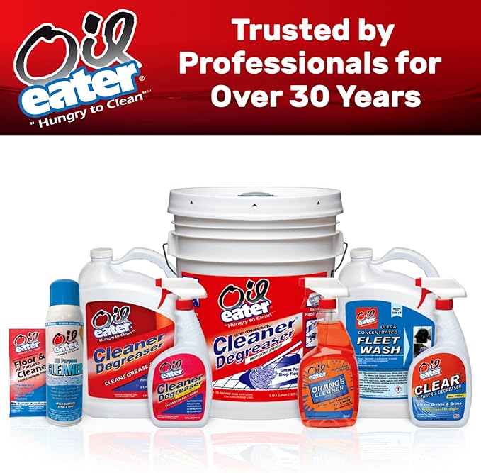 Oil Eater ORANGE Premium Cleaner and Degreaser - 32oz - For Grease, Tar, Adhesive, Dirt - 2 PACK,AOA32119122PK